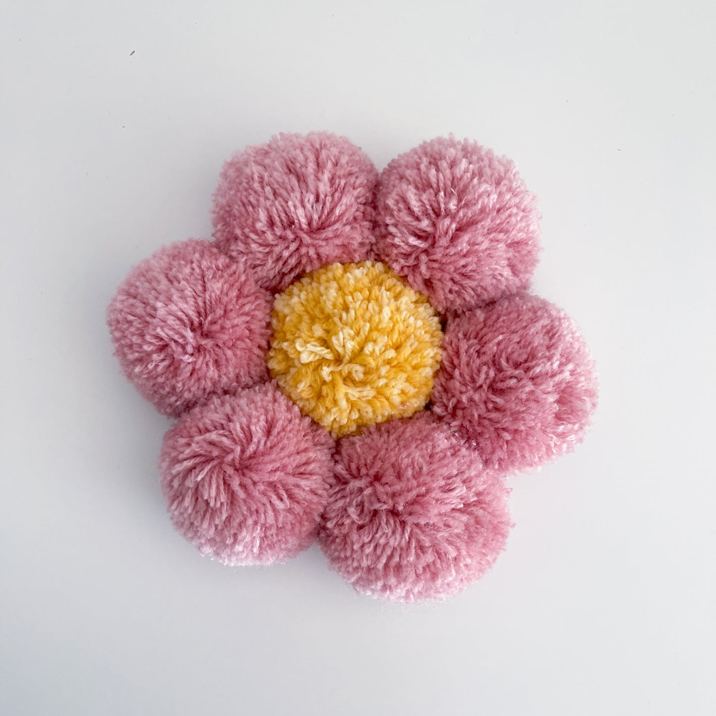 Pom Pom flower - pink & yellow