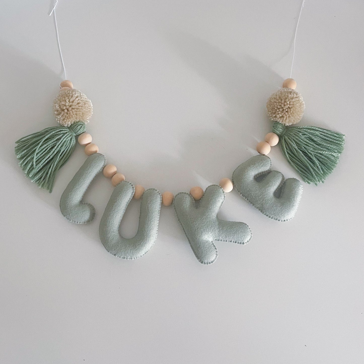 Pom Pom & Tassel Felt Name Garland