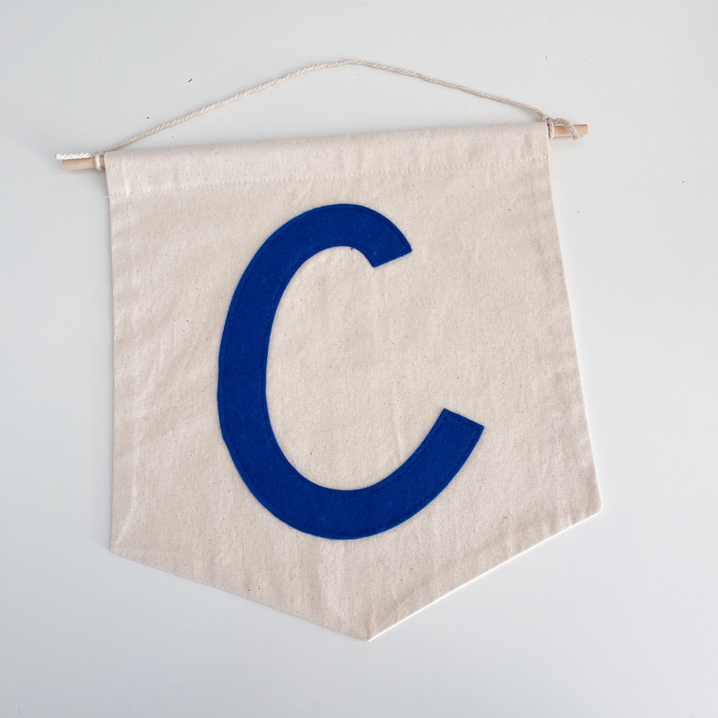 Initial flag - blue C