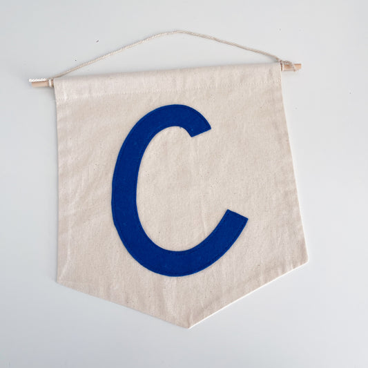 Initial flag - blue C