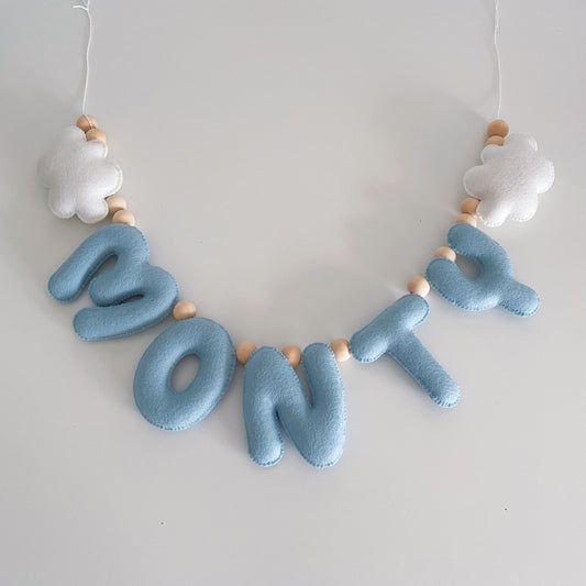 Felt Name Garland with Shapes (12 shape options)
