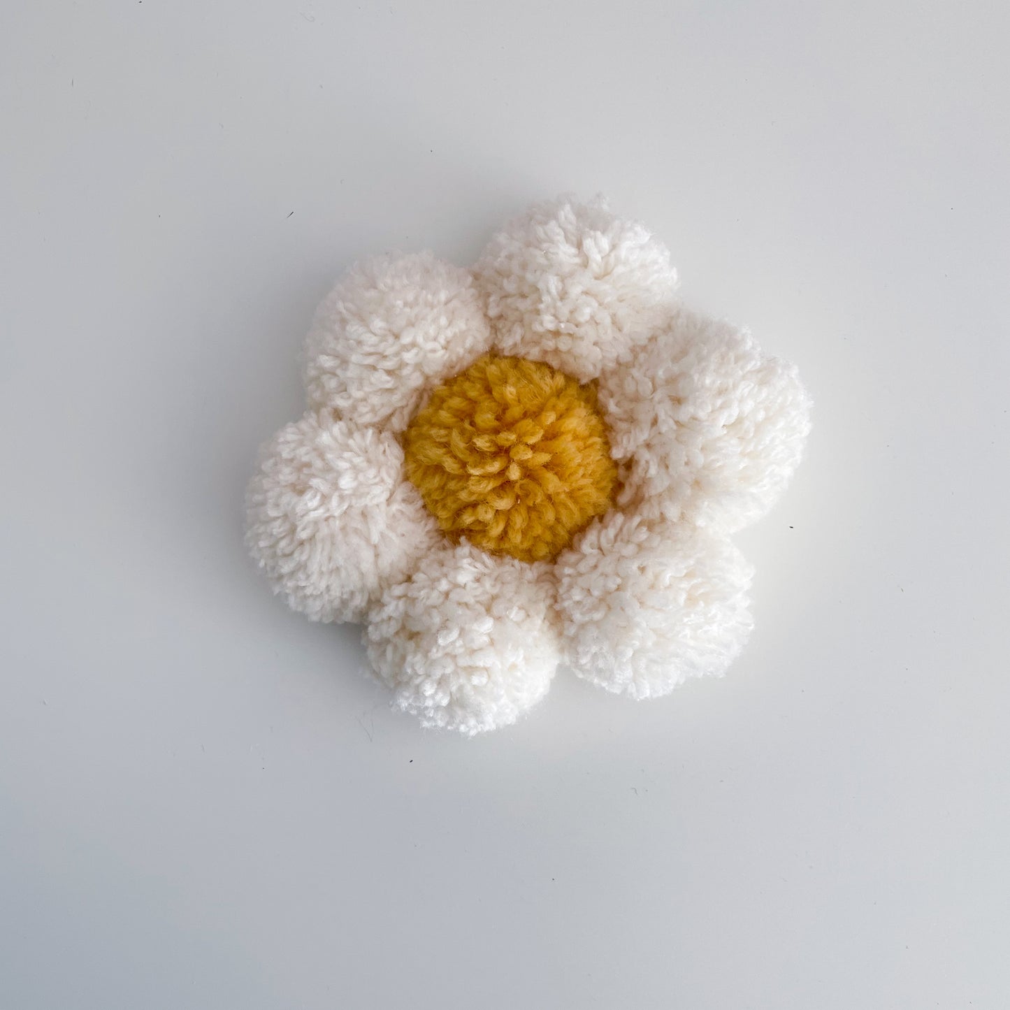 Pom pom flower - ivory & yellow