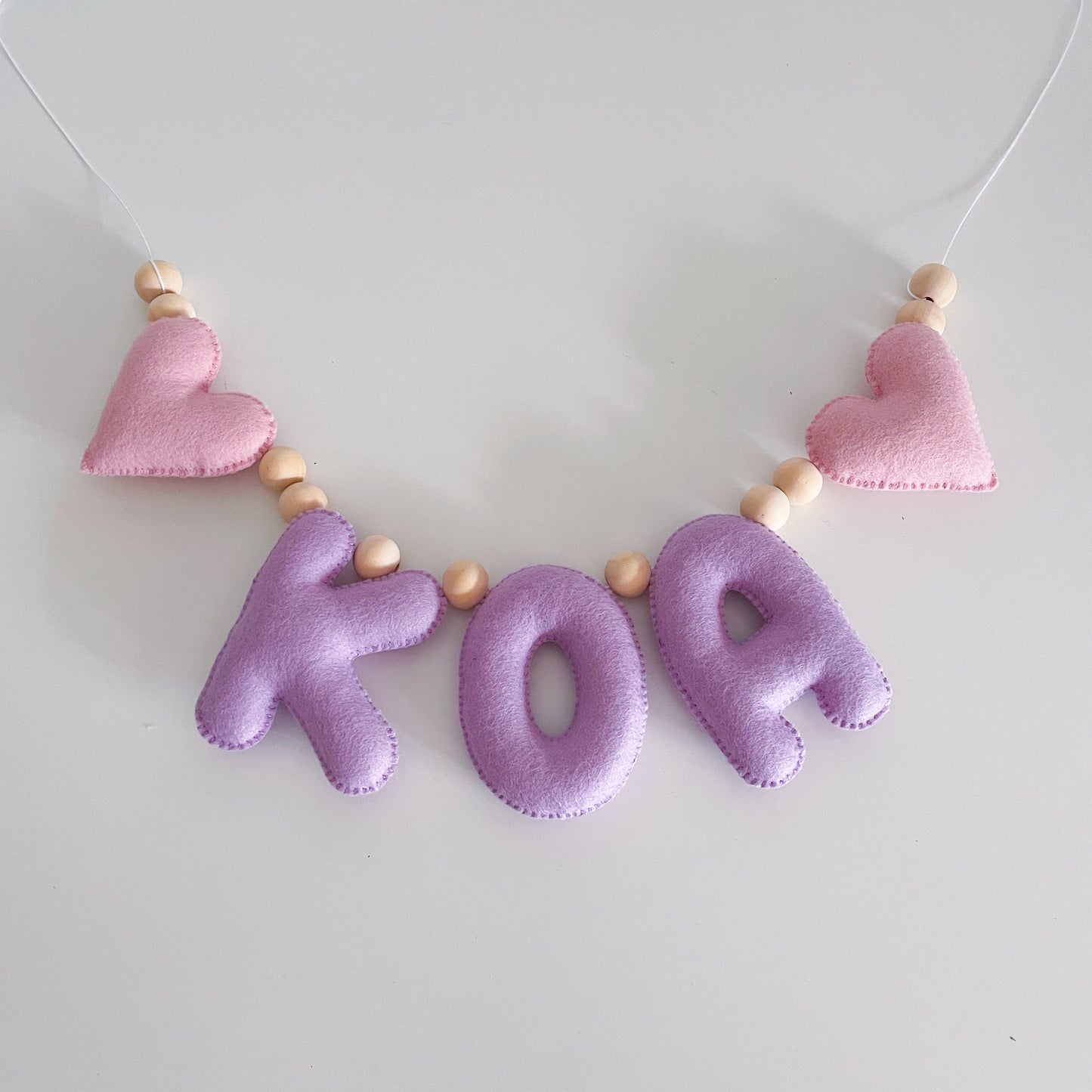 Felt Name Garland with Shapes (11 shape options)