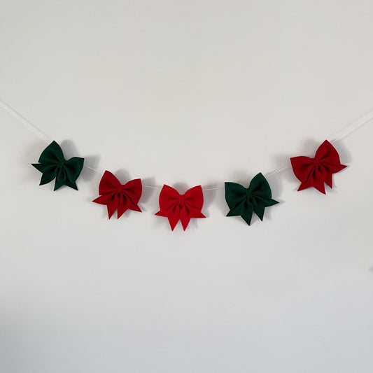 Felt Bow Christmas Garland