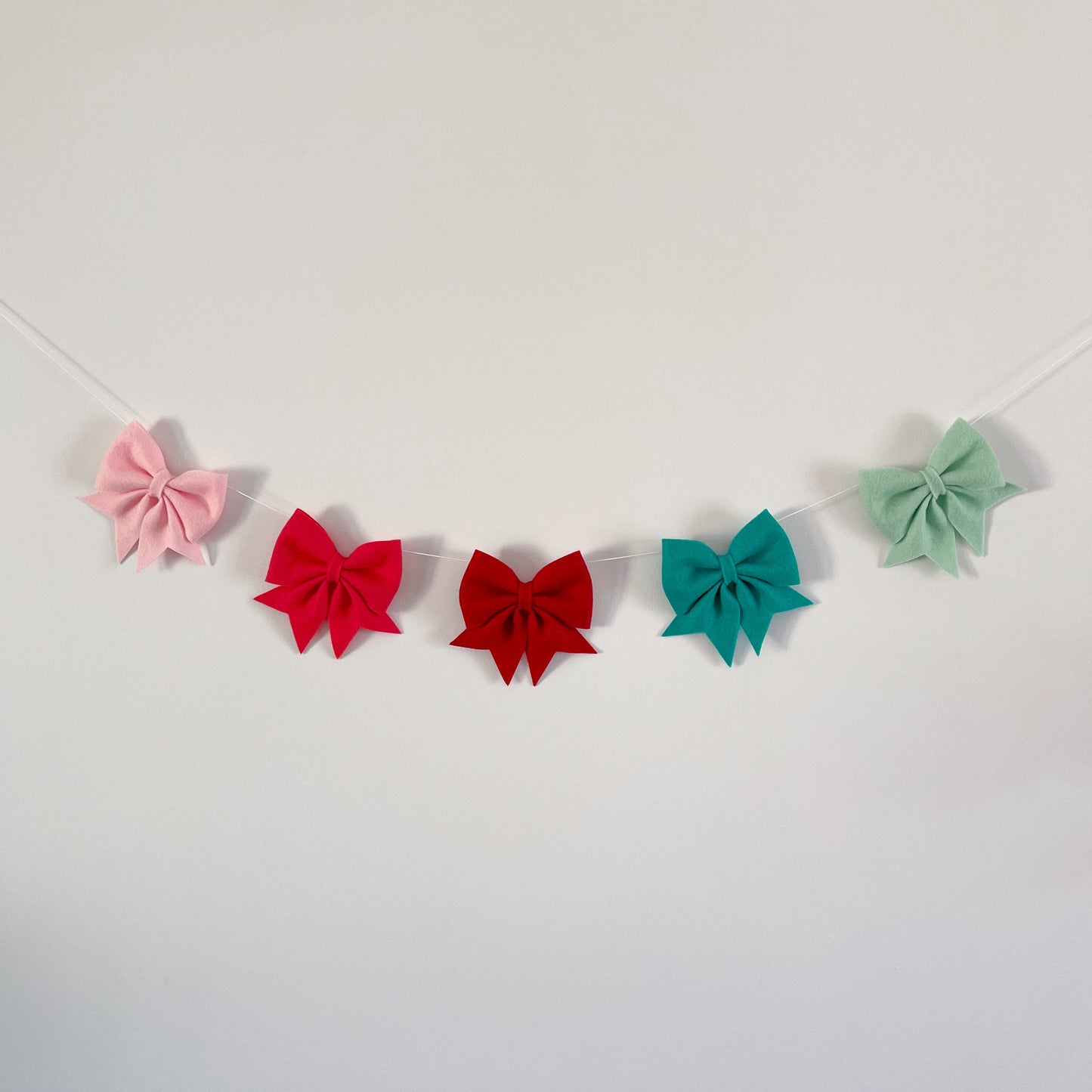 Felt Bow Christmas Garland