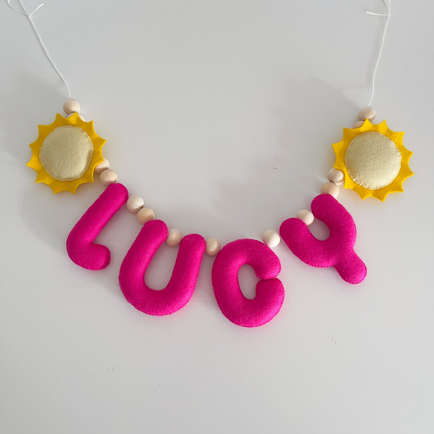 Felt Name Garland with Shapes (12 shape options)
