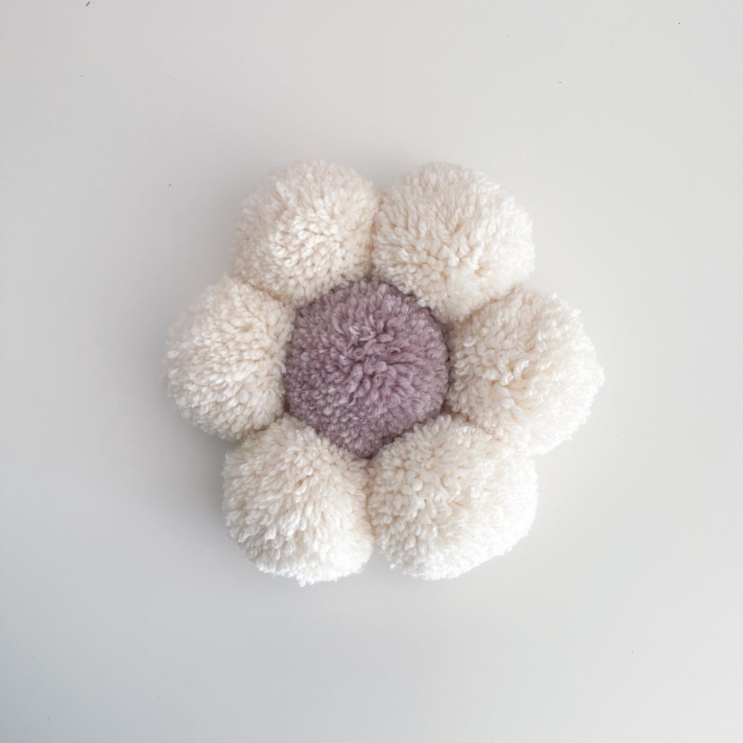 Pom pom flower - ivory & taupe