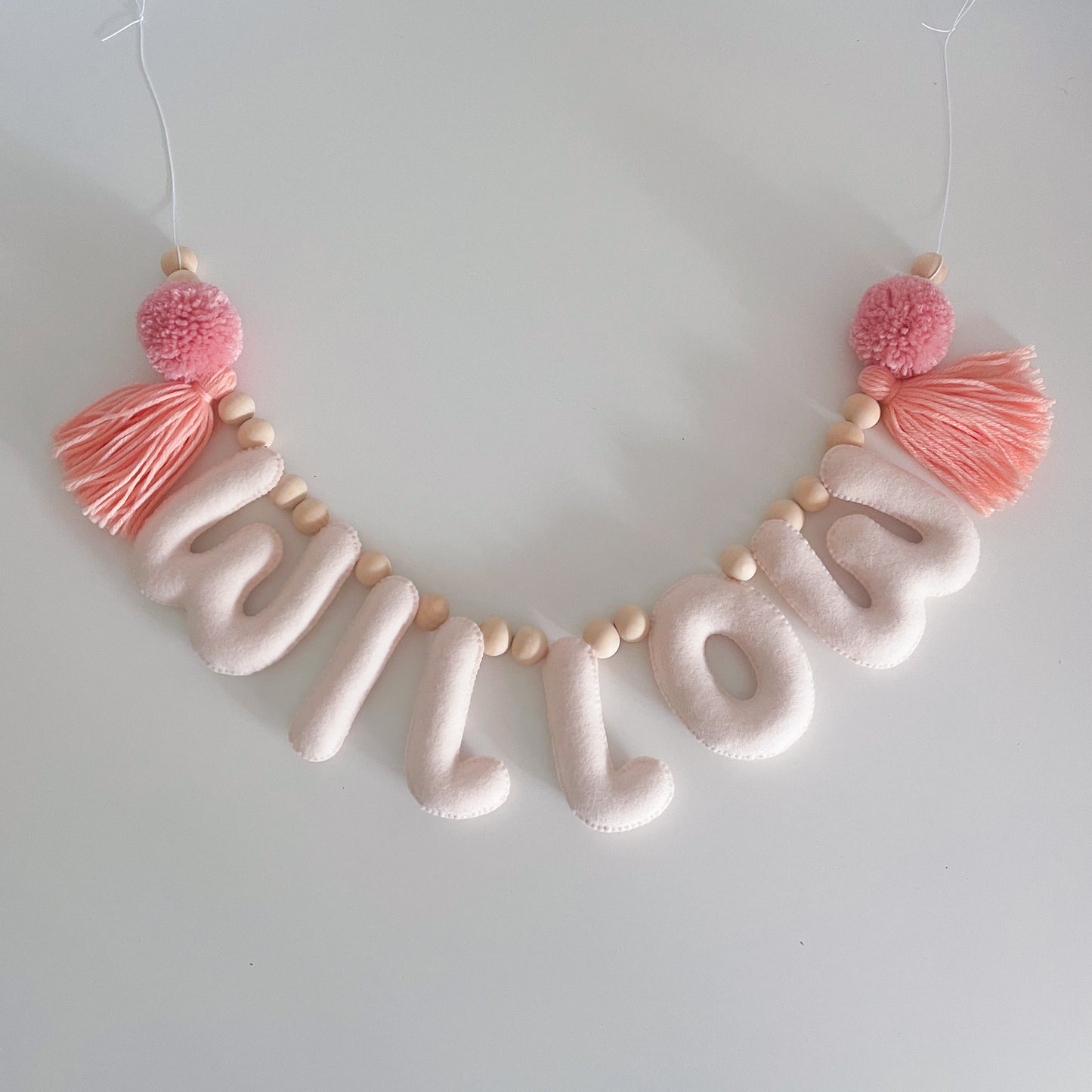 Pom Pom & Tassel Felt Name Garland