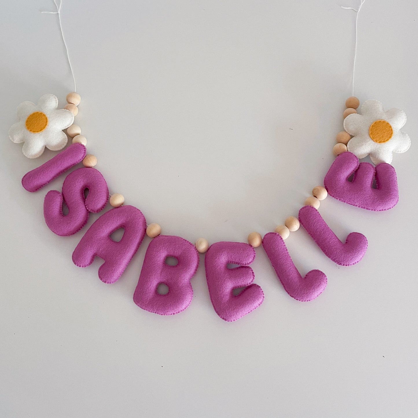 Felt Name Garland with Shapes (12 shape options)