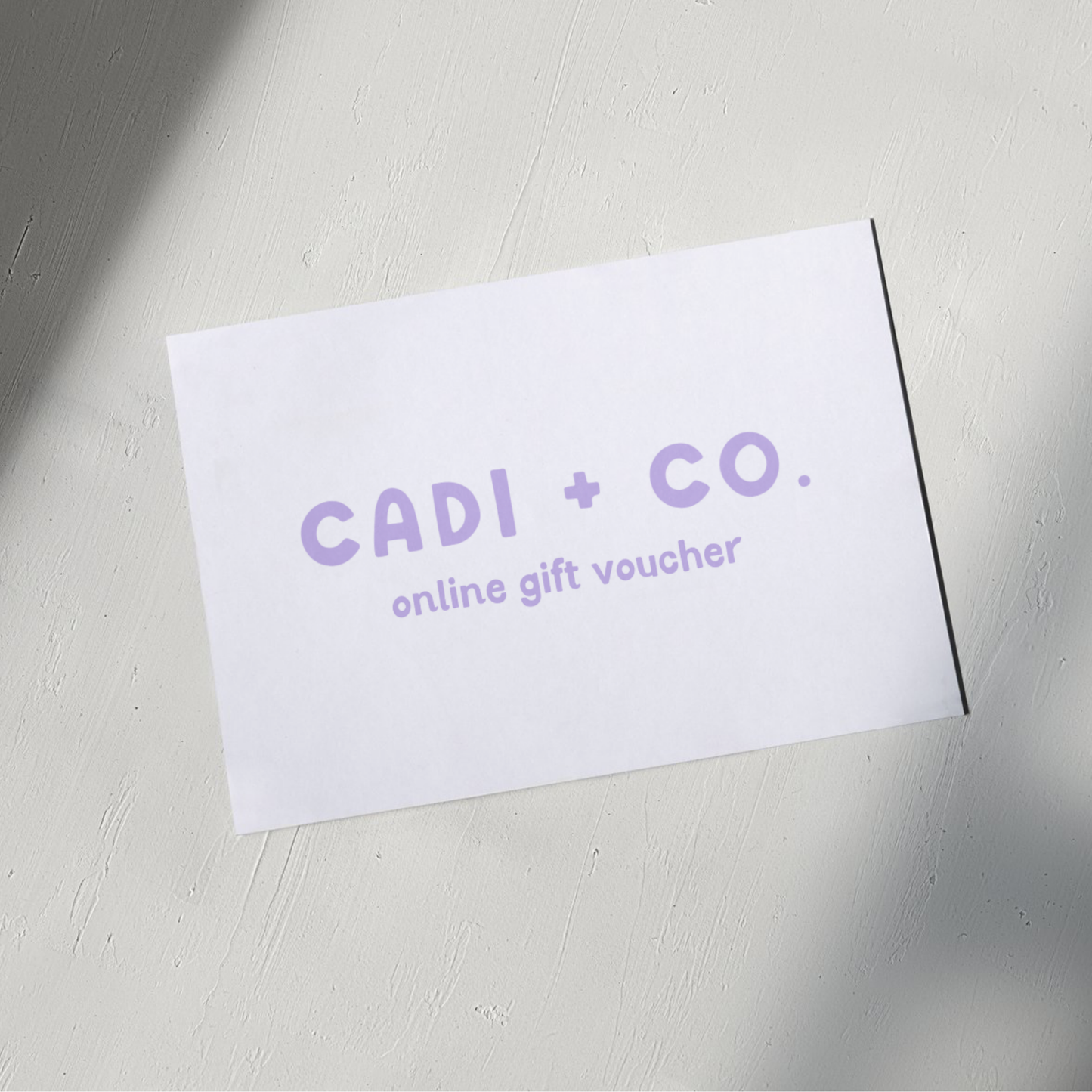 Cadi & Co. Online Gift Voucher