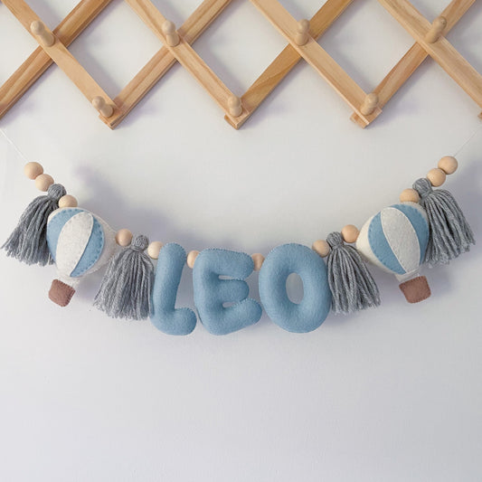 Felt Name Garland with Shapes & Tassels