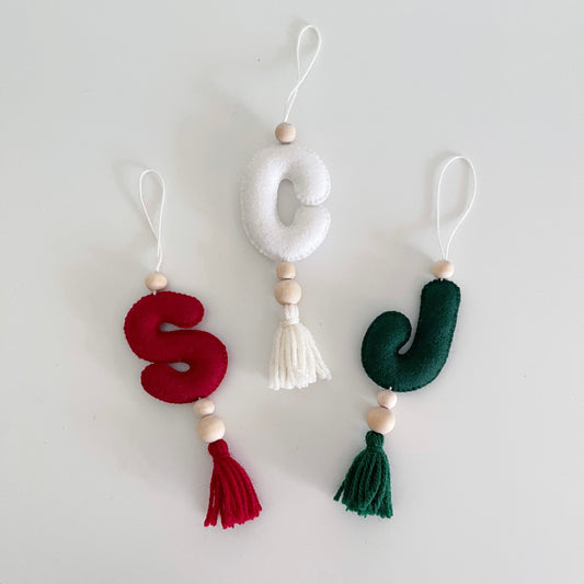 Felt Letter Christmas Ornament