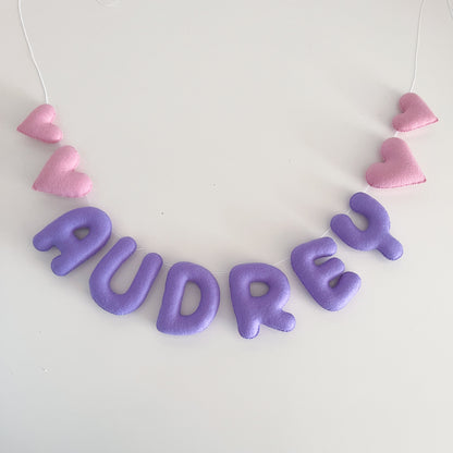 Felt Name Garland with Double Shapes