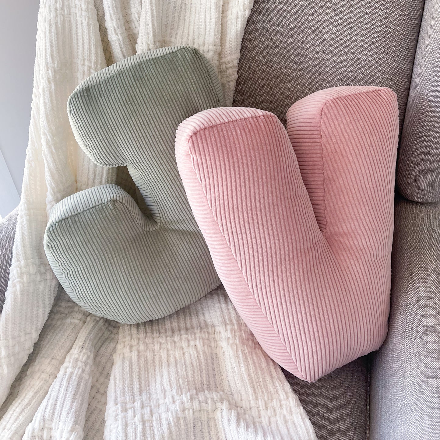 Letter Cushion - Corduroy