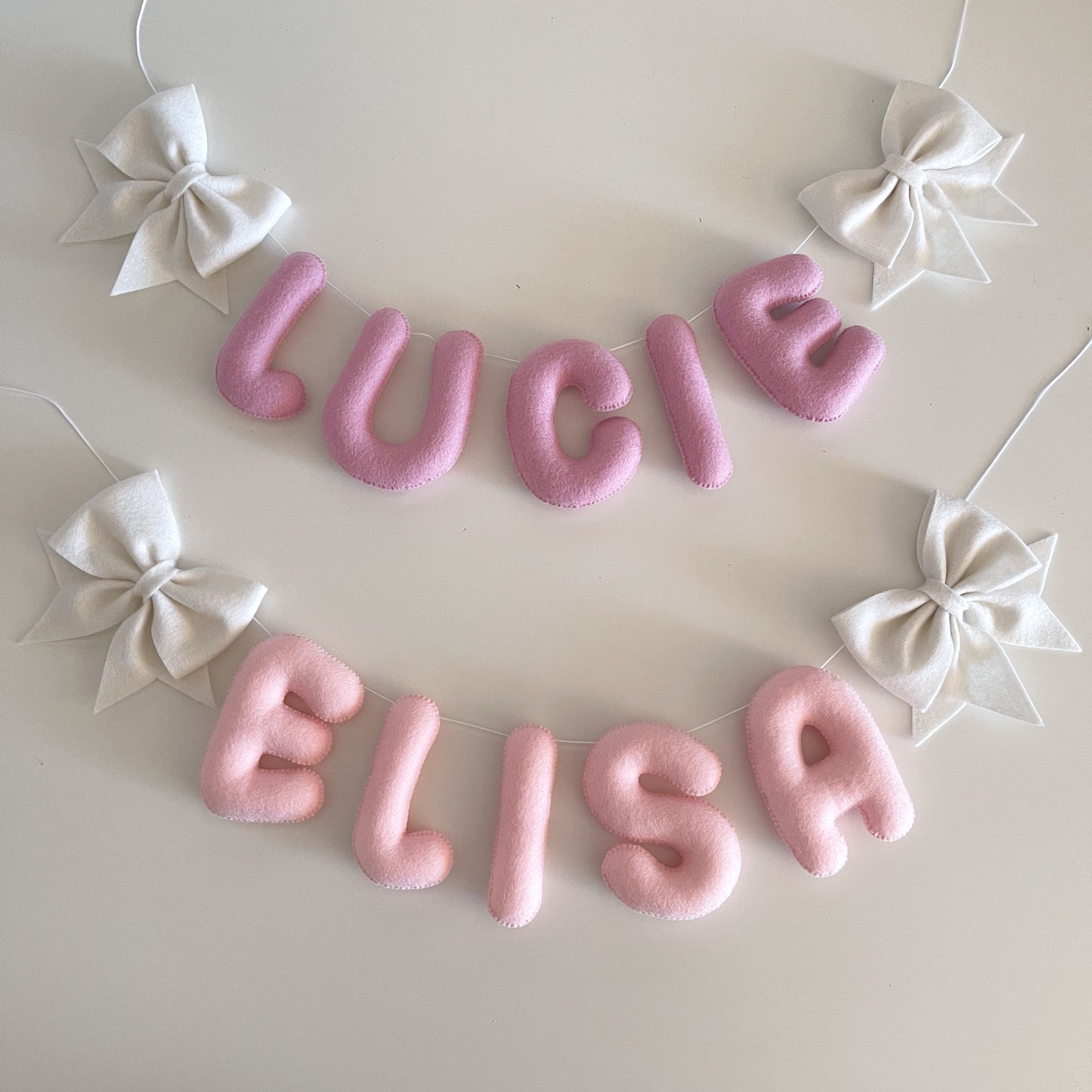 Felt Name Garland with Bows