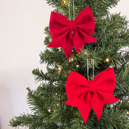 Felt Bow Christmas Ornament